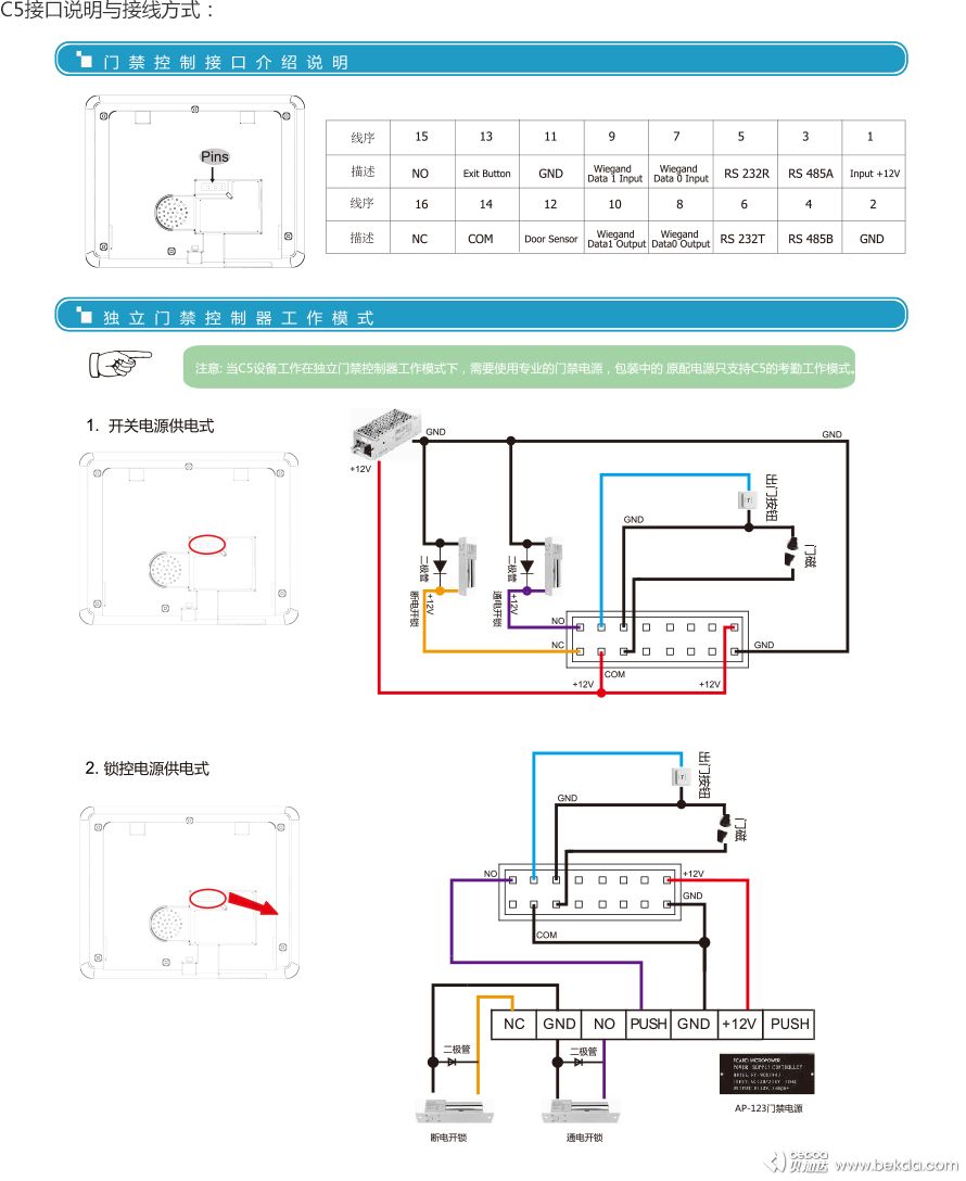 C5接口说明与接线方式